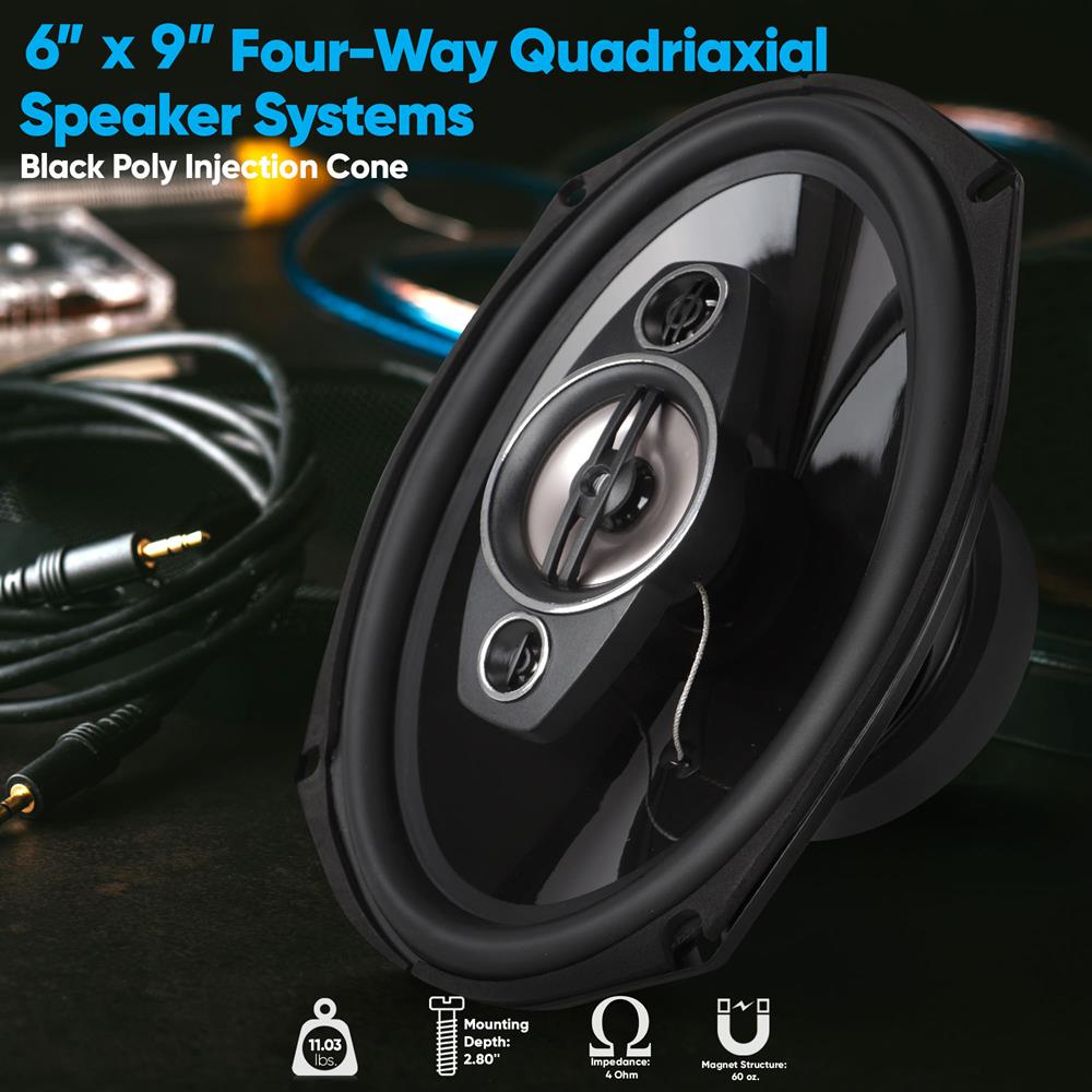 product image number 5 for Pyle Four-Way Quadriaxial Speaker System