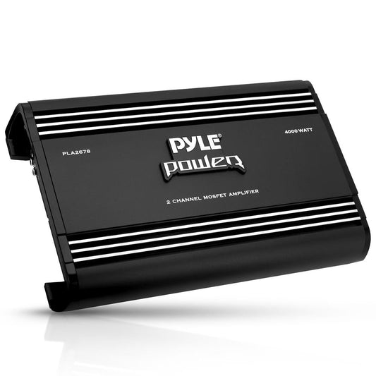 2 Channel Car Amplifier 4000W High Power MOSFET Silver RCA Inputs