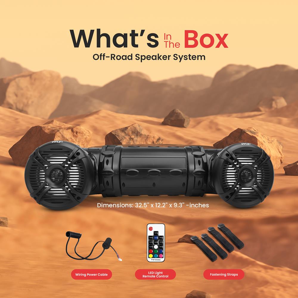 product image number 2 for Pyle Atv/Utv Waterproof Bluetooth Speaker