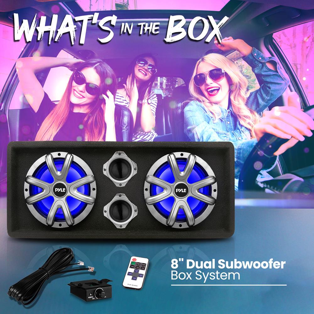 product image number 2 for Pyle Active Dual Bass Subwoofer Box System