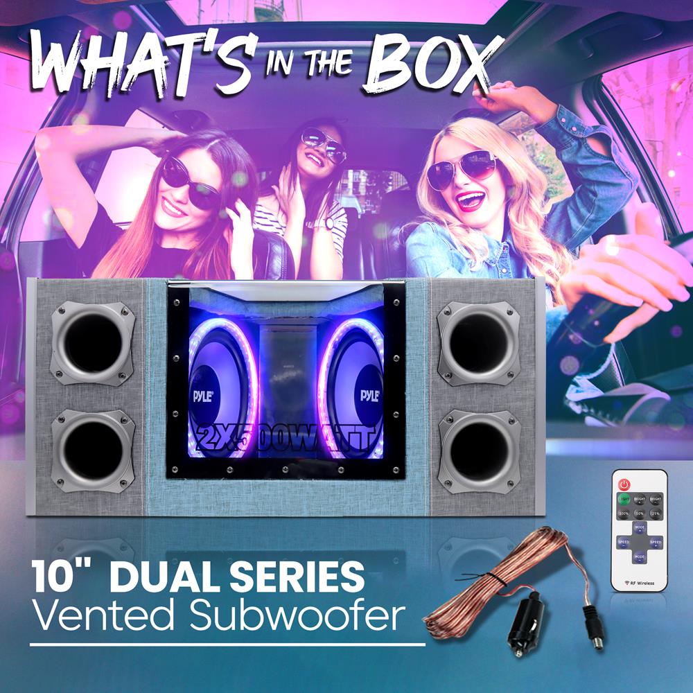 product image number 2 for Pyle Dual Subwoofer Box System