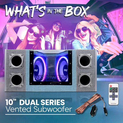 product image number 2 for Pyle Dual Subwoofer Box System