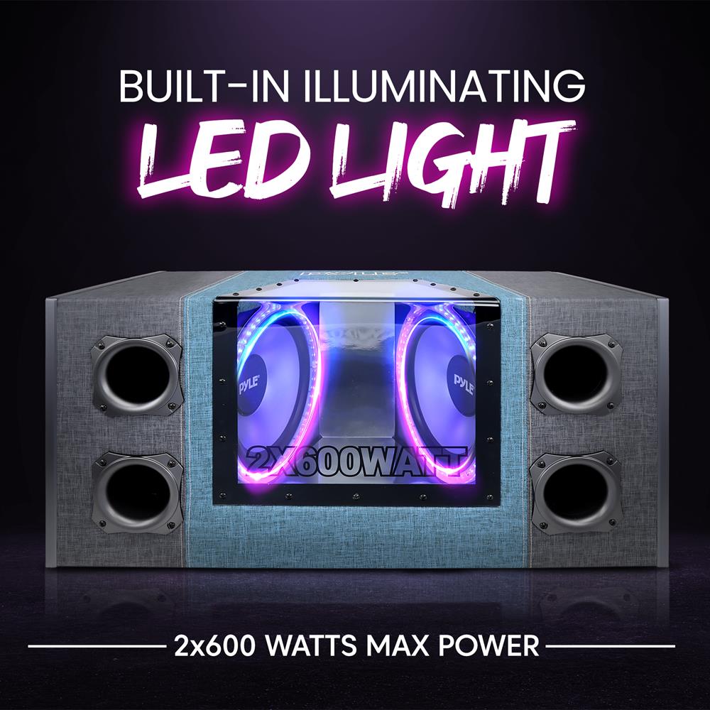 product image number 5 for Pyle Dual Subwoofer Box System