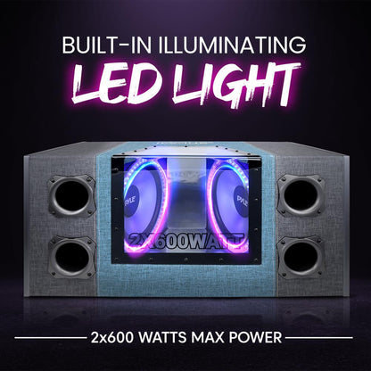 product image number 5 for Pyle Dual Subwoofer Box System