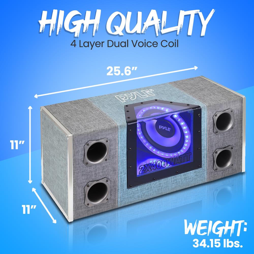 product image number 3 for Pyle Dual Subwoofer Box System