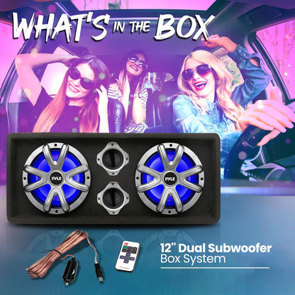 product image number 2 for Pyle Dual Subwoofer Box System