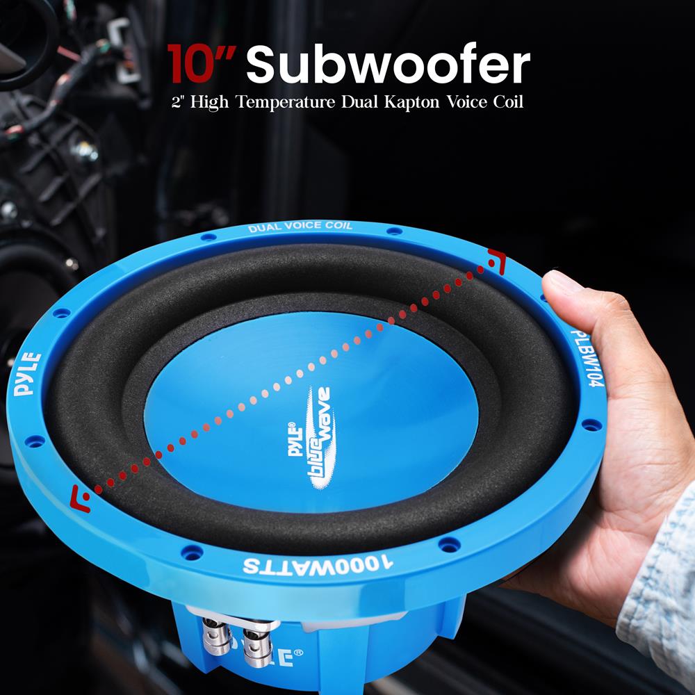 product image number 2 for Pyle 10'' Car Subwoofer 1000 Watt Dvc