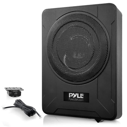 8" 600W Slim Car Subwoofer System - Built-in Amp, Underseat Install