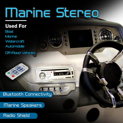 Marine Bluetooth Mp3 Stereo Speaker Kit