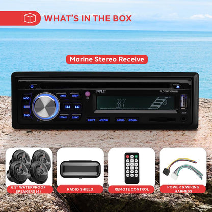 Marine Bluetooth Mp3 Stereo Speaker Kit