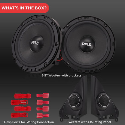 2-Way Component Speaker System 300W 6.5" Woofers for Honda Civic