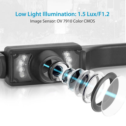 Rearview Mirror Cam 1080p HD Night Vision Waterproof Wide-Angle Lens