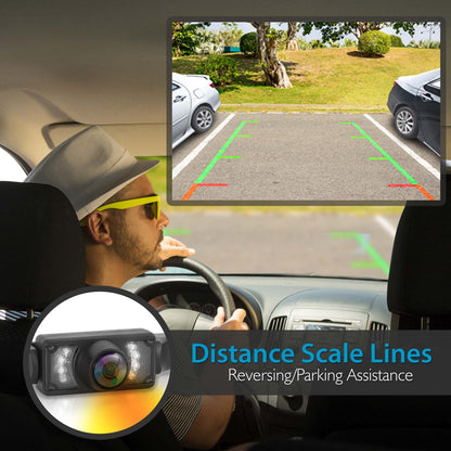 Rearview Mirror Cam 1080p HD Night Vision Waterproof Wide-Angle Lens