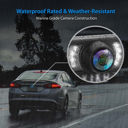 Rearview Mirror Cam 1080p HD Night Vision Waterproof Wide-Angle Lens