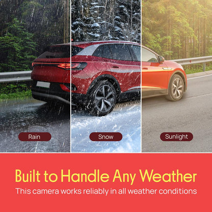 Caméra de recul - Vision nocturne, objectif 170° grand angle, étanche 