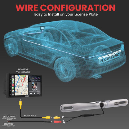 Caméra de recul, étanche, angle large 170° à l'infini, chrome 