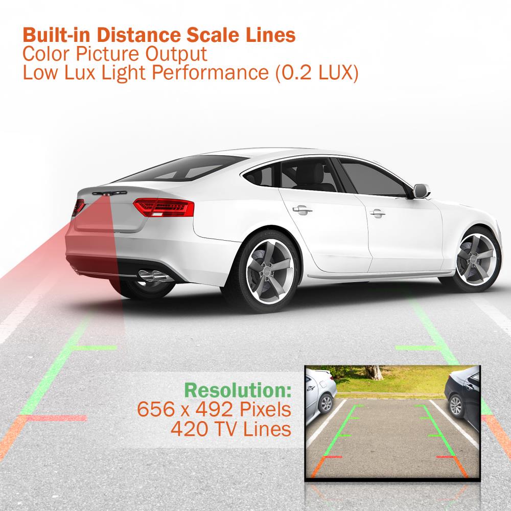 product image number 5 for Pyle License Plate Car Rearview Backup Camera