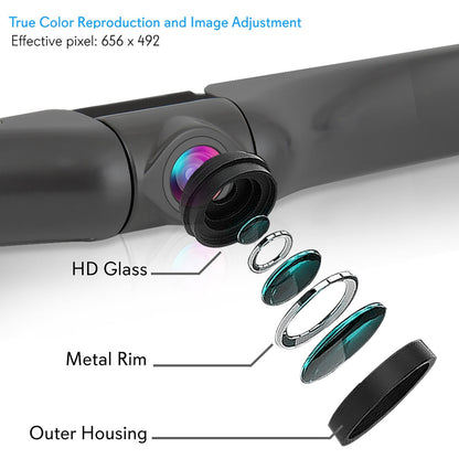 Rear View Backup Camera System, Night Vision, 7" LCD, Waterproof
