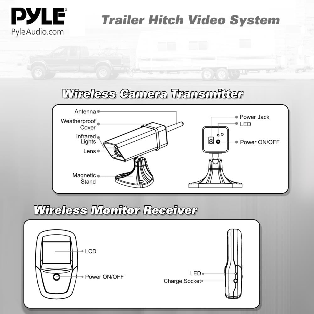 product image number 3 for Pyle Car & Truck Trailer Hitch Camera System