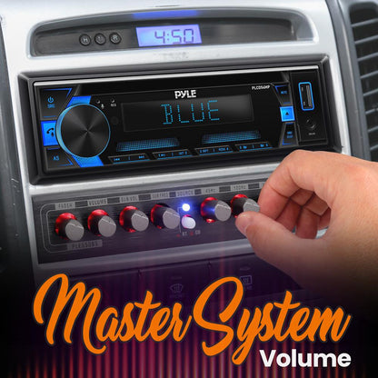 Égaliseur de voiture 5 bandes Bluetooth, streaming sans fil, entrées RCA, LED bleue 