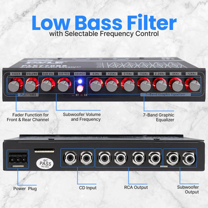 Égaliseur graphique à 7 bandes 
