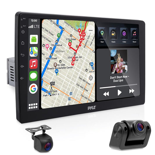 Autoradio simple DIN écran tactile HD 10" Bluetooth GPS DVR double USB 