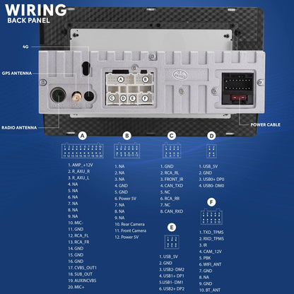 Autoradio simple DIN écran tactile HD 10" Bluetooth GPS DVR double USB 
