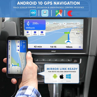 Autoradio simple DIN écran tactile HD 10" Bluetooth GPS DVR double USB 