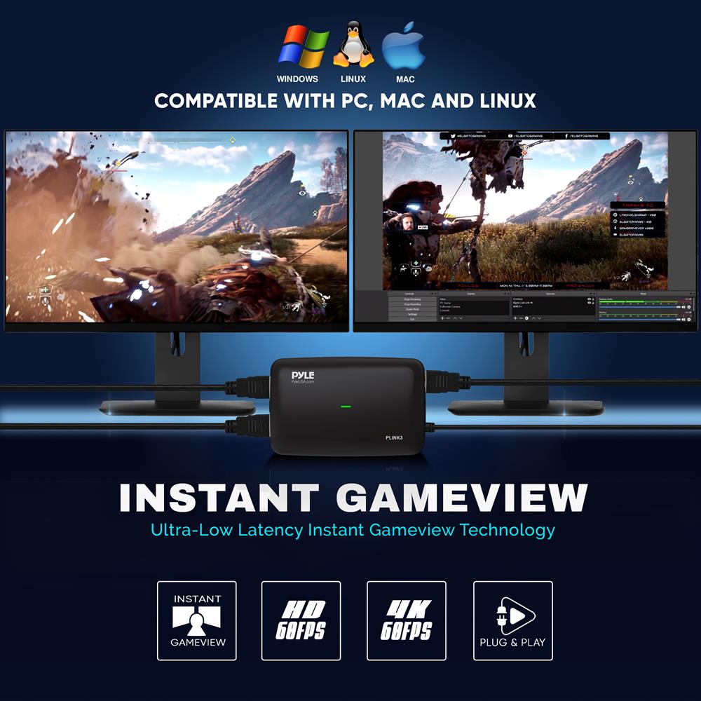 product image number 4 for Pyle Gamelink Raw 4K Hdmi Video Capture Devic