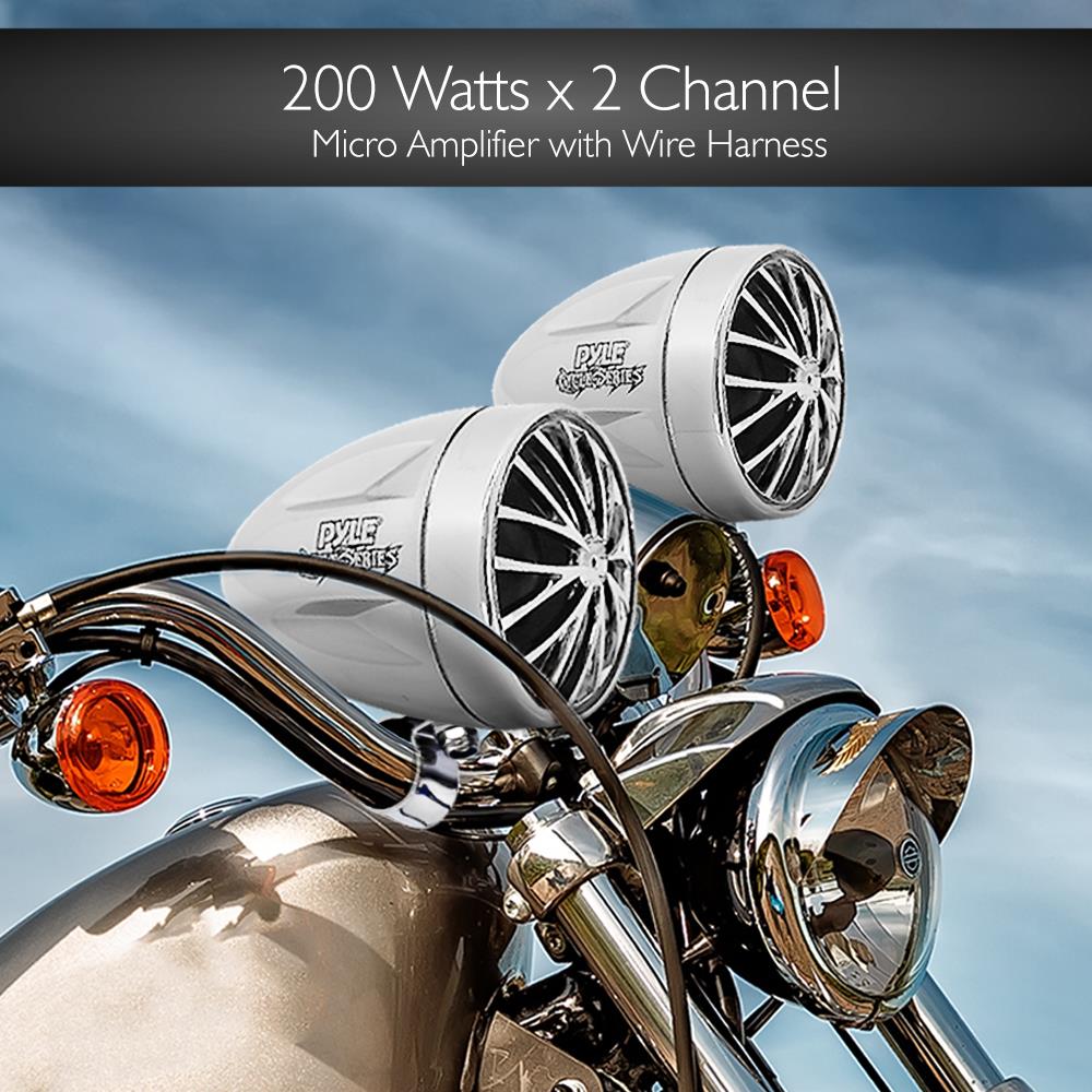 product image number 2 for Pyle Bluetooth Motorcycle Speakers System Kit