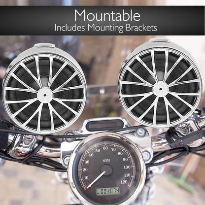 product image number 3 for Pyle Bluetooth Motorcycle Speakers System Kit