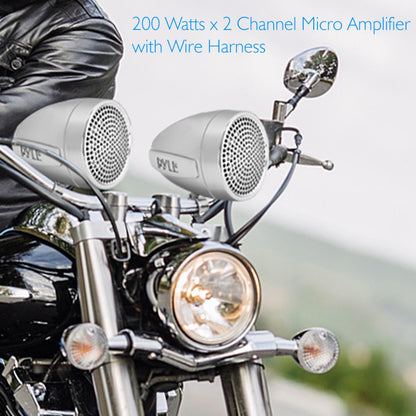 product image number 2 for Pyle Handle-Bar Mount Motorcycle Speakers Kit