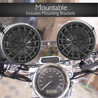 product image number 3 for Pyle Handle-Bar Mount Motorcycle Speakers Kit