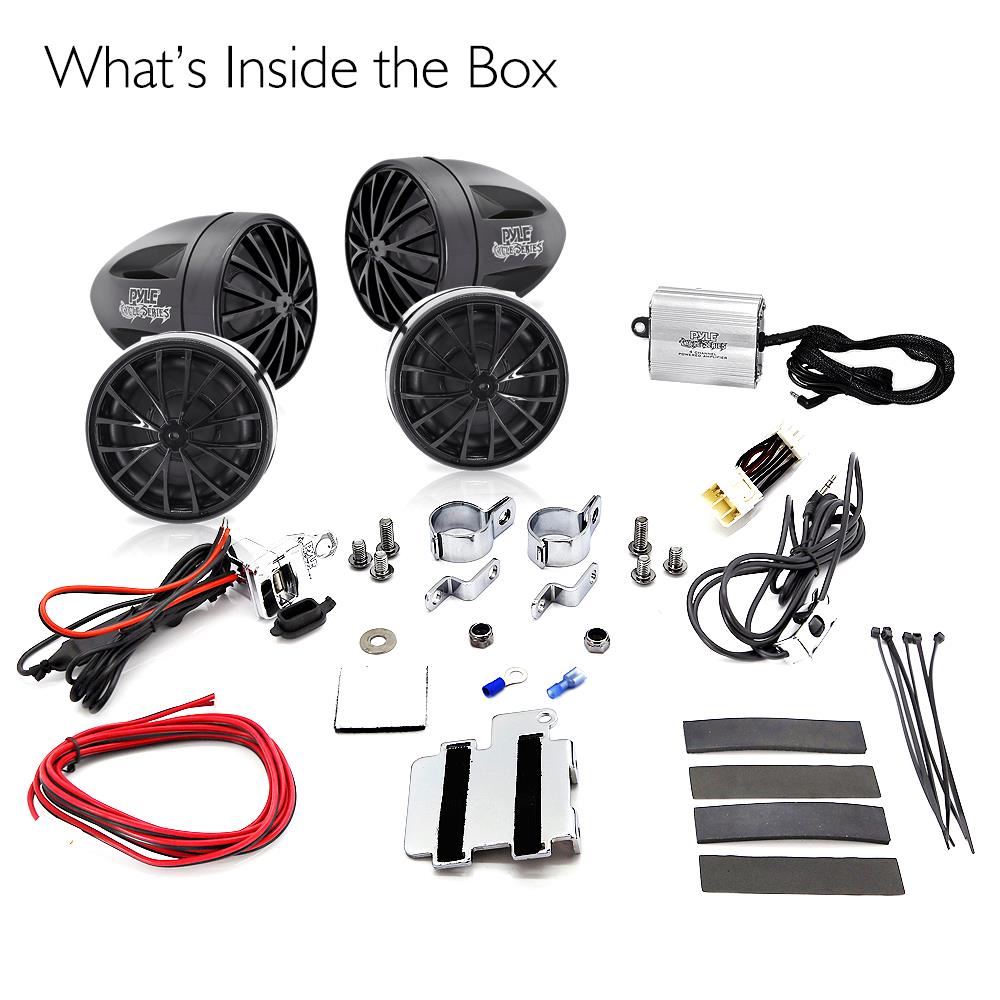 product image number 7 for Pyle Handle-Bar Mount Motorcycle Speakers Kit