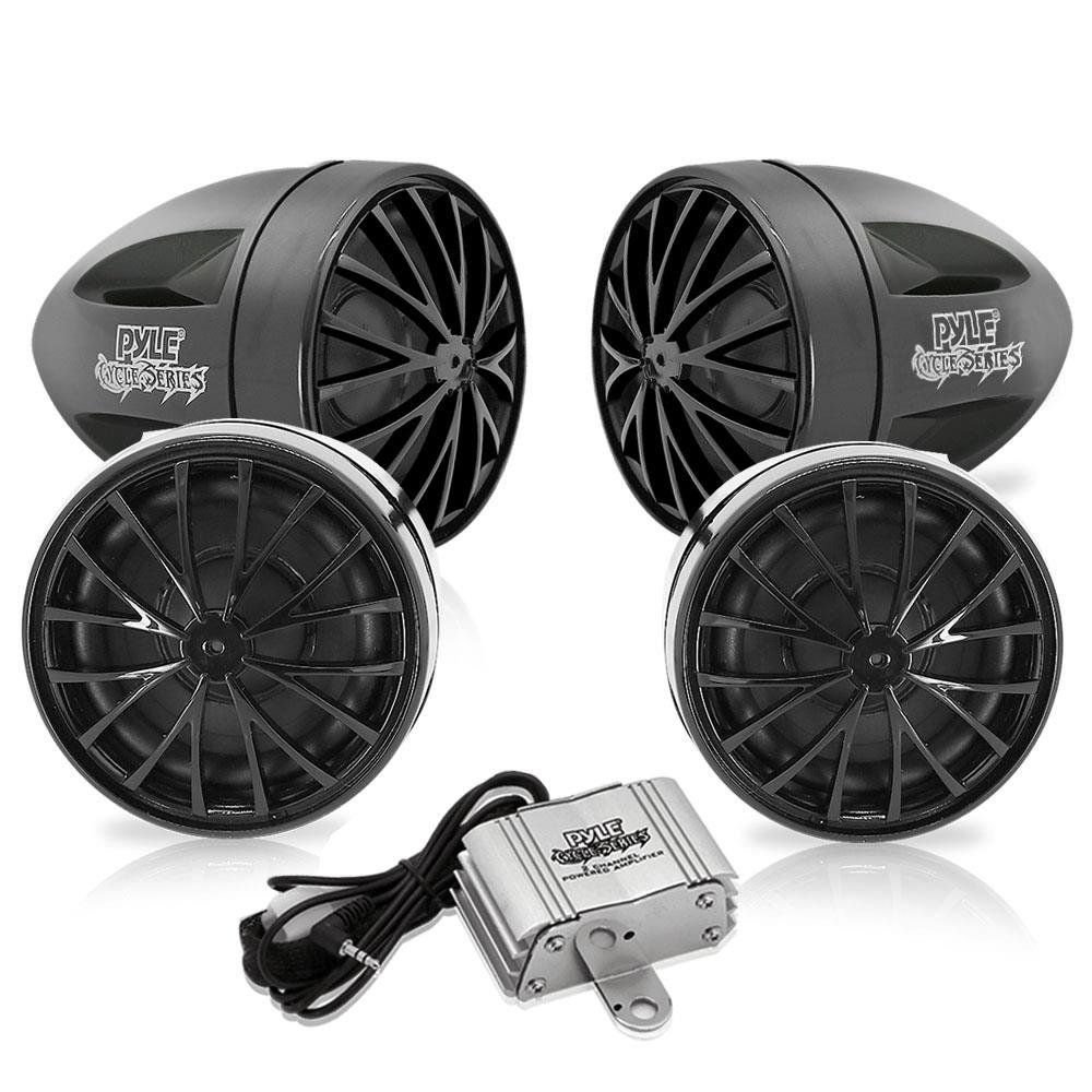 product image number 1 for Pyle Handle-Bar Mount Motorcycle Speakers Kit