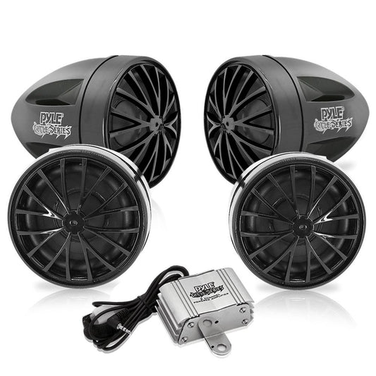 product image number 1 for Pyle Handle-Bar Mount Motorcycle Speakers Kit