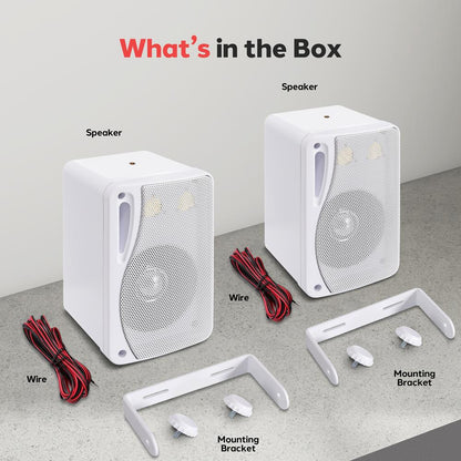 3.5'' Indoor/Outdoor Wall Mount Speakers