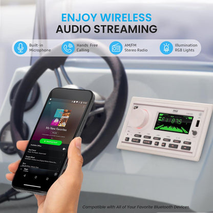 product image number 3 for Pyle Marine Bluetooth Mp3 Radio Receiver