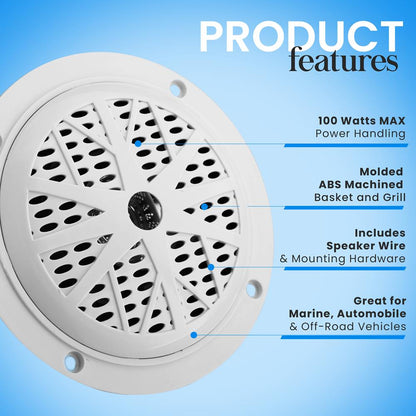 4'' Waterproof Stereo Speaker System