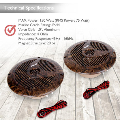 product image number 6 for Pyle 6.5 Inch Component Marine Led Speakers