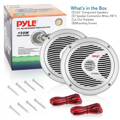 product image number 7 for Pyle 6.5 Inch Marine Component Speakers
