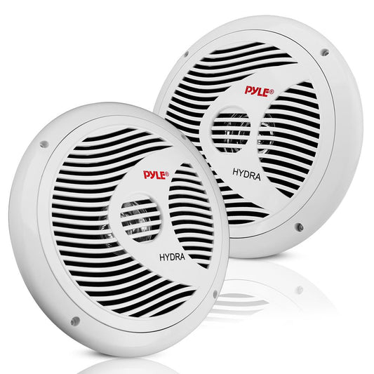6.5" Dual Marine Speakers, Waterproof, 150W, Polypropylene Cone, White