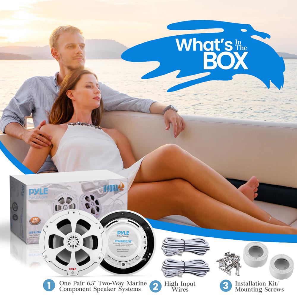 product image number 2 for Pyle Two-Way Marine Component/Coaxial Speaker