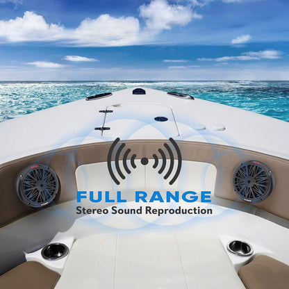 Marine Speakers 200W Weatherproof 6.5" Dual Cone, Poly Carbon, Pair