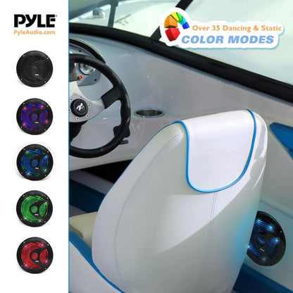 product image number 7 for Pyle 6.5 Inch Component Marine Led Speakers