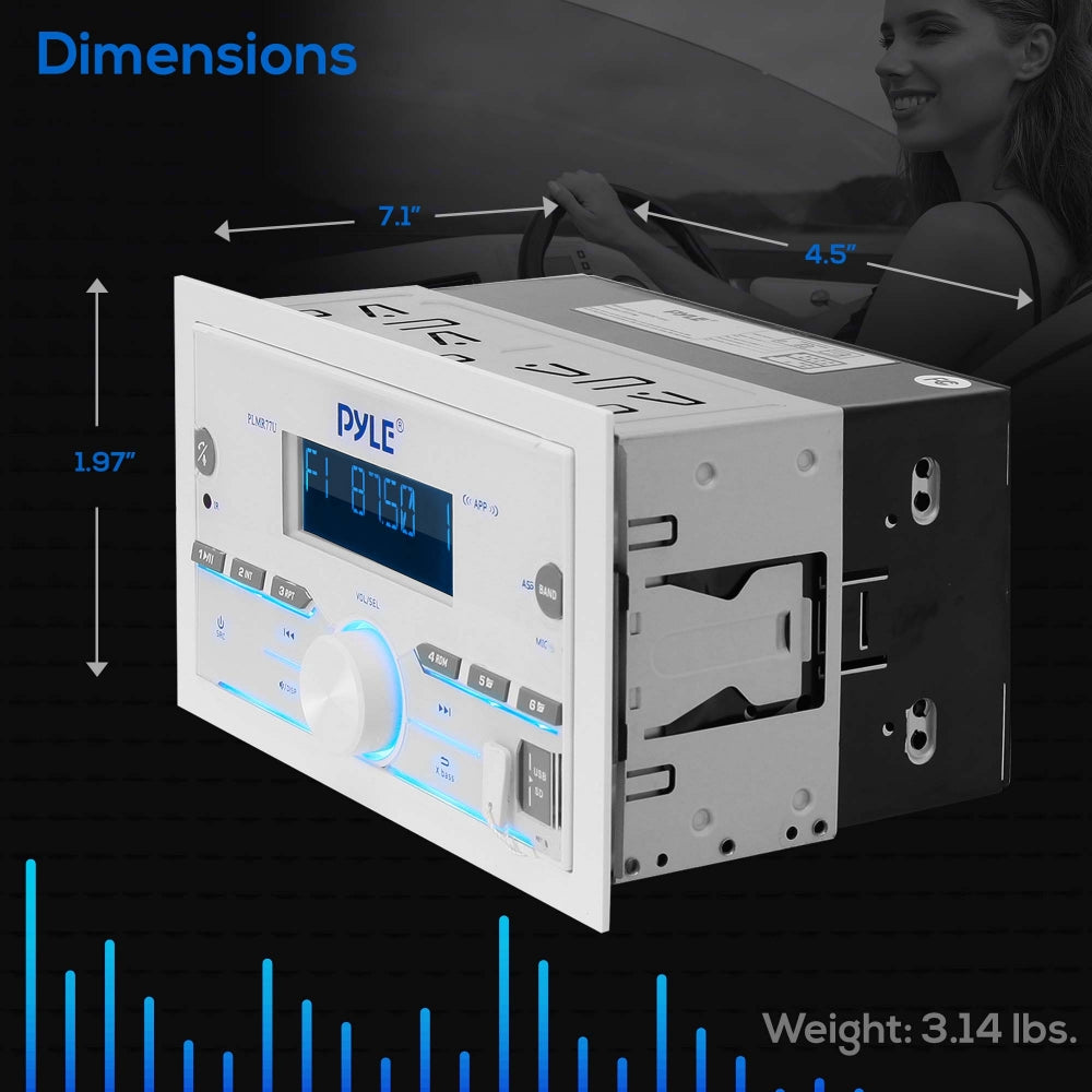 product image number 7 for Pyle Marine Bluetooth Cd/Mp3 Radio Receiver