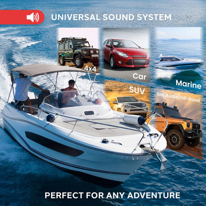 2-Channel Marine Amplifier 400W Waterproof Dual MOSFET Power Supply