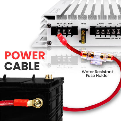 product image number 5 for Pyle Marine Stereo Audio Wiring Kit, 8-Awg