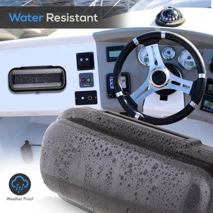 Marine Stereo Cover, Water Resistant Shield, Smoke Window, Flip-Up Door