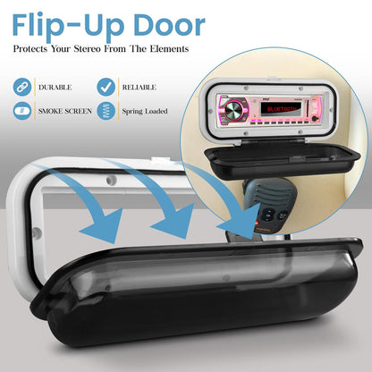 Couvercle de protection pour autoradio marin 